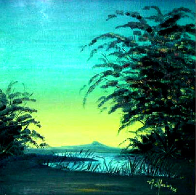 Tramonto sul lago
