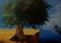 L’albero e la Luna  - Olio su tela – cm 50 x 60