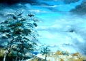 Alberi d'inverno - Olio su tela - cm 40 x 40