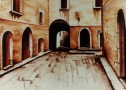 Centro storico tranese - Olio su tela - cm 50 x 70