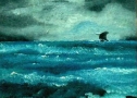 Il mare e il vento - Olio su cartone telato - cm 20 x 15
