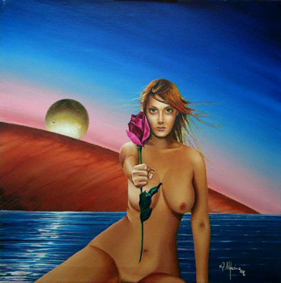 La sfida Olio su tela - cm 50 x 50