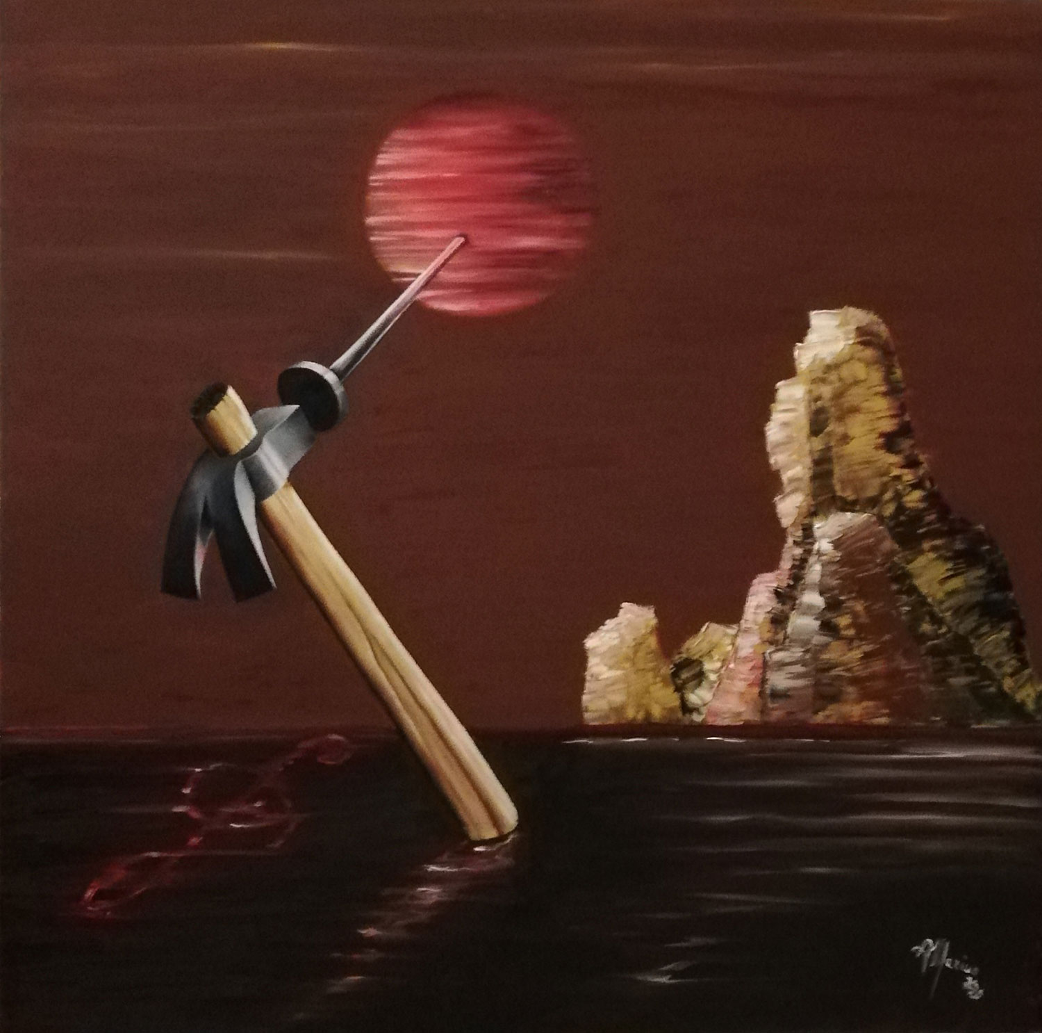 Il miracolo - Olio su tela - cm 80 x 80